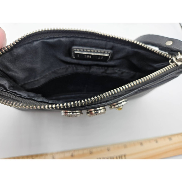 Gingersnaps Womens Black Wristlet Wallet Coin Card‎ Purse - Picture 4 of 7